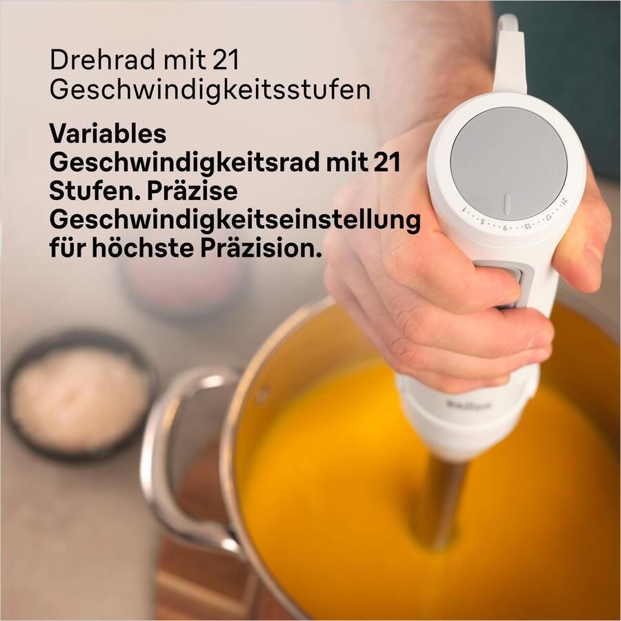 Braun Staafmixer MultiQuick 5 MQ 50236 M 1000 W 21 snelheden garde Spatbescherming 500 ml hakmolen maalmes vaatwasmachinebestendig - Foto 4