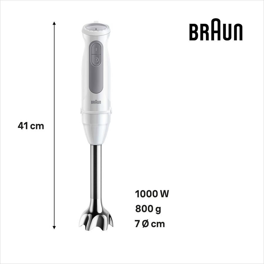 Braun Staafmixer MultiQuick 5 MQ 50236 M 1000 W 21 snelheden garde Spatbescherming 500 ml hakmolen maalmes vaatwasmachinebestendig - Foto 5