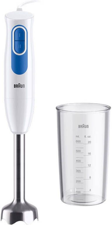 Braun Staafmixer MultiQuick 2 MQ 20.001 M 600 W 2 snelheden roestvrij staal Licht staafmixer mixer accessoires vaatwasmachinebestendig babyvoeding