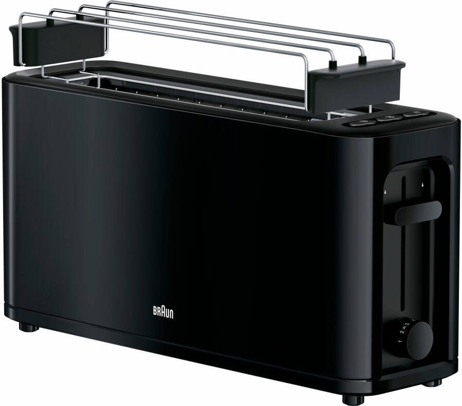 Braun Toaster PurEase HT 3110 BK 1 lange gleuf 7 standen ontdooi- opwarmfunctie