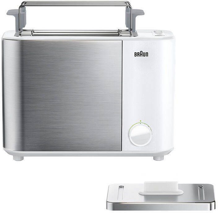 Braun Toaster HT 5010.WH wit zilver ID Collection - Foto 7