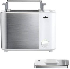 Braun Toaster HT 5010.WH wit zilver ID Collection