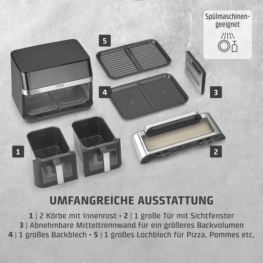 Caso Airfryer 3186 Design AirFry DuoChef - Foto 7