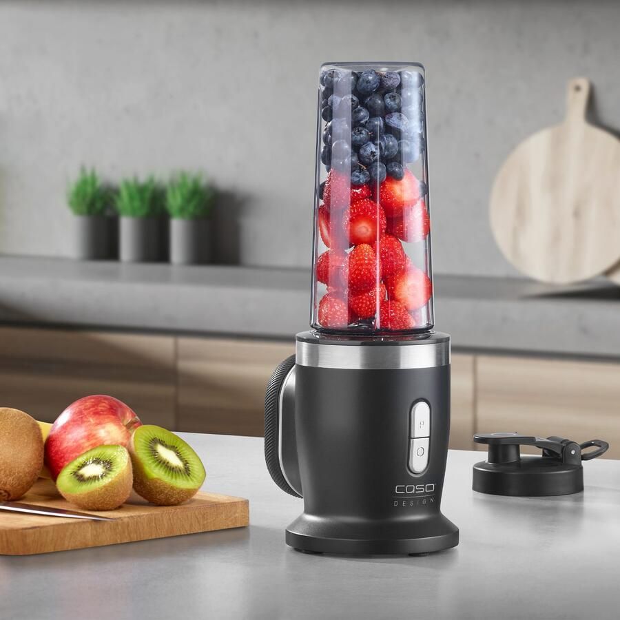 Caso Design CASO Click & Blend Draadloze Blender – 240 Watt – 14.000 RPM – RVS 4-Mes System – BPA-vrije Tritan Kan 500 ml – USB-C Opladen