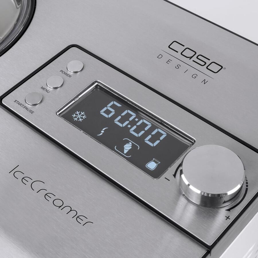 Caso Design CASO IceCreamer – 2-in-1 IJsmachine en Yoghurtmaker – 180 Watt – 2 Liter Inhoud – RVS Behuizing - Foto 4