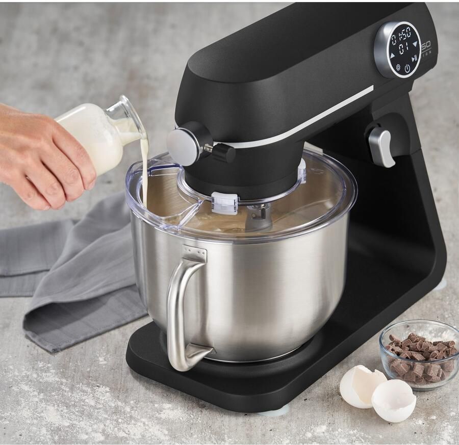 Caso Keukenmachine KM1800 Black E roestvrijstalen kom 6 liter - Foto 3