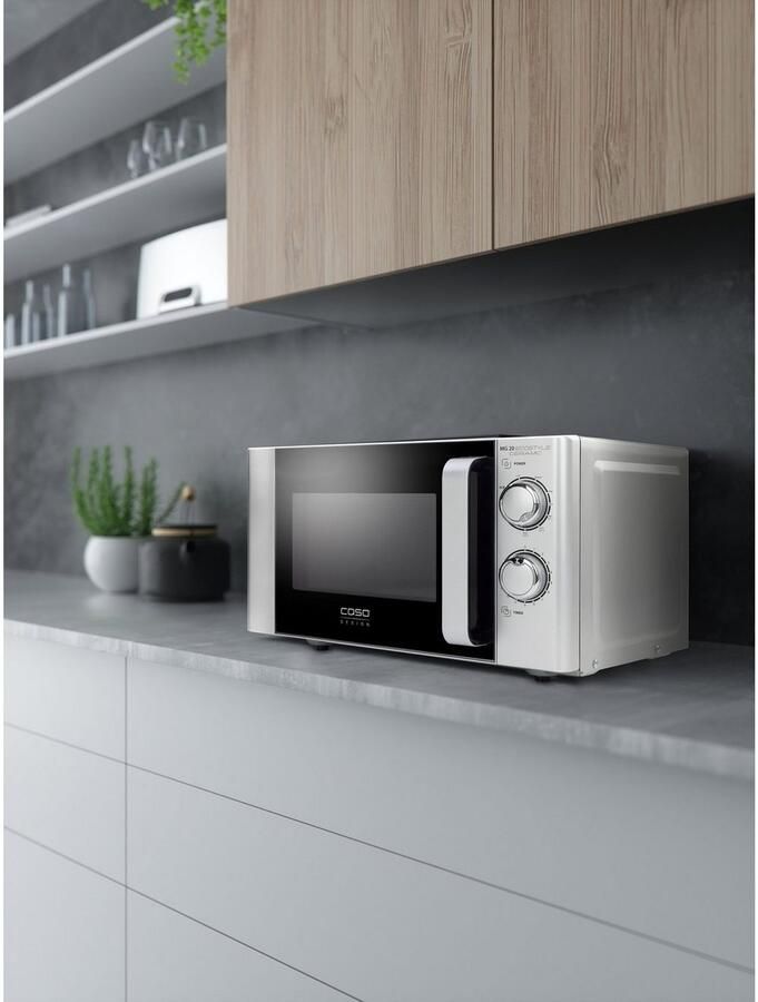 Caso Design CASO MG 20 Ecostyle Ceramic Magnetron – 20 L – 700W Magnetron 1000W Grill – Keramische Bodem – RVS Zilver - Foto 3