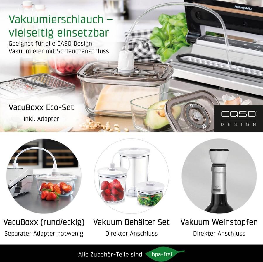 Caso Design Caso VRH 490 advanced vacuüm sealer RVS Zwart