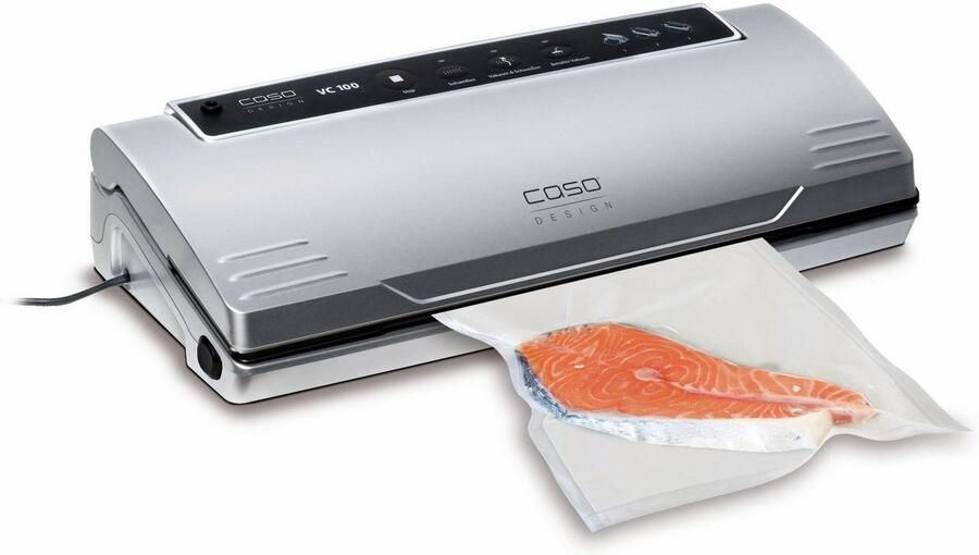 Caso Design CASO VC 100 Volautomatische Vacuüm Sealer – Compact Met Verwijderbare Vacuümkamer 12 L min Pomp Dubbele Seal Inclusief Zakjes en Slang Model 1380 - Foto 8