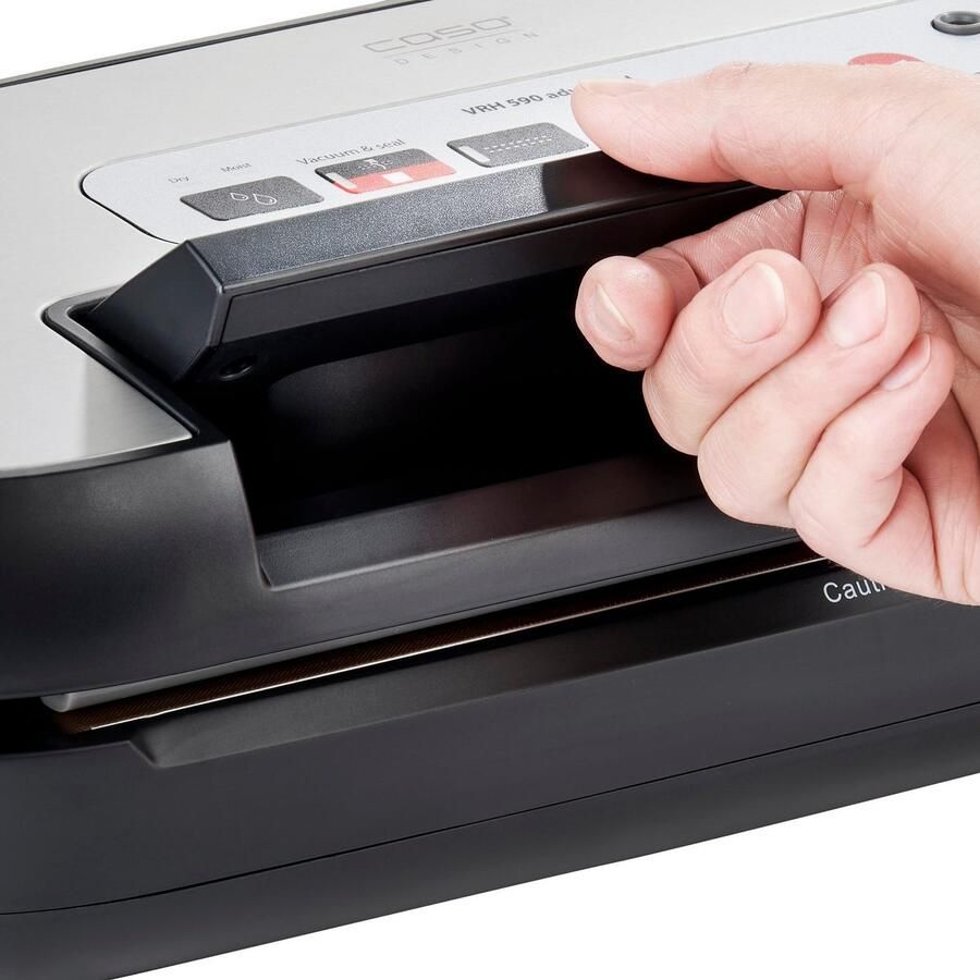 Caso Design CASO Vacumeermachine-Vacuüm Sealer VRH 590 Inclusief Rolhouder 12 L min 110 Watt Advanced Inclusief foliezakken