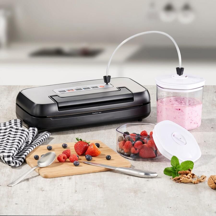 Caso Design CASO Vacumeermachine-Vacuüm Sealer VRH 590 Inclusief Rolhouder 12 L min 110 Watt Advanced Inclusief foliezakken - Foto 3