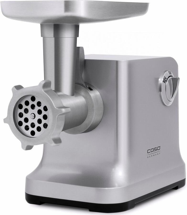 Caso Design CASO FW 2000 Zilver Krachtige elektrische vleesmolen 2000W motor Titanium mes Inclusief worstenvuller en koekjesopzetstuk - Foto 2