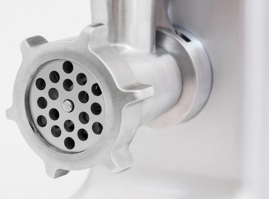 Caso Design CASO FW 2000 Zilver Krachtige elektrische vleesmolen 2000W motor Titanium mes Inclusief worstenvuller en koekjesopzetstuk - Foto 5