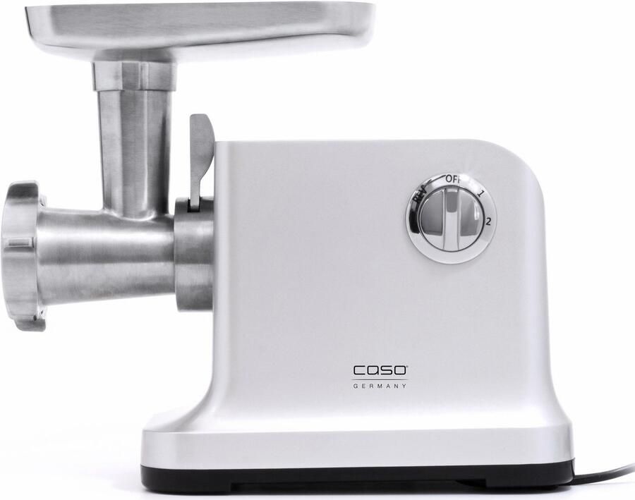 Caso Design CASO FW 2000 Zilver Krachtige elektrische vleesmolen 2000W motor Titanium mes Inclusief worstenvuller en koekjesopzetstuk - Foto 4