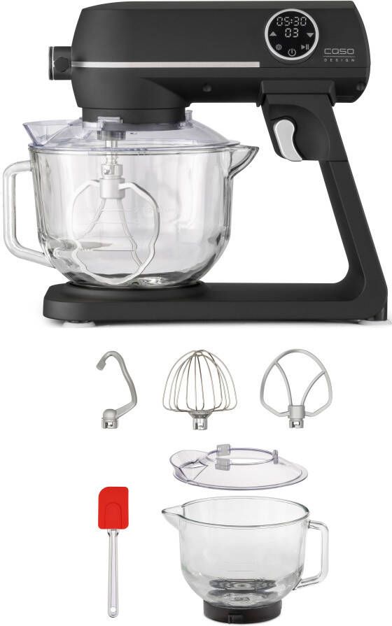 Caso Keukenmachine KM1800- 1800W Zwart mat Met glazen kom - Foto 2