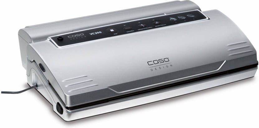 Caso Design CASO VC 200 Volautomatische Vacuüm Sealer – Dubbele Seal Pomp 12 L min Met Afneembare Vacuümkamer Ingebouwde Folierolhouder en Snijder Model 1390