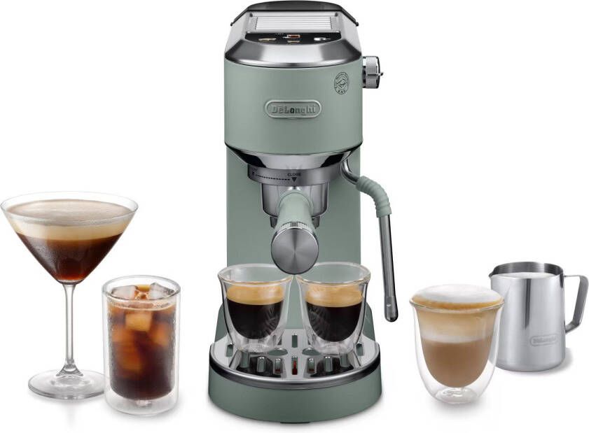 De'Longhi Espressomachine DEDICA DUO EC890.M Cold Brew in minder dan 5 minuten 15 cm breed 1 liter incl. melkopschuimneus