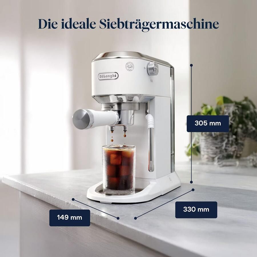 De'Longhi Espressomachine DEDICA DUO EC890.M Cold Brew in minder dan 5 minuten 15 cm breed 1 liter incl. melkopschuimneus - Foto 3