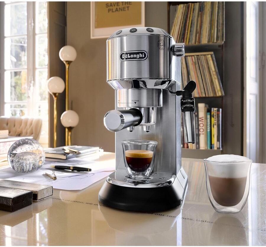 De'Longhi Espressomachine Dedica Style EC 685.B Slechts 15 cm breed geschikt voor E.S.E-pads 1L incl. melkopschuimer - Foto 6