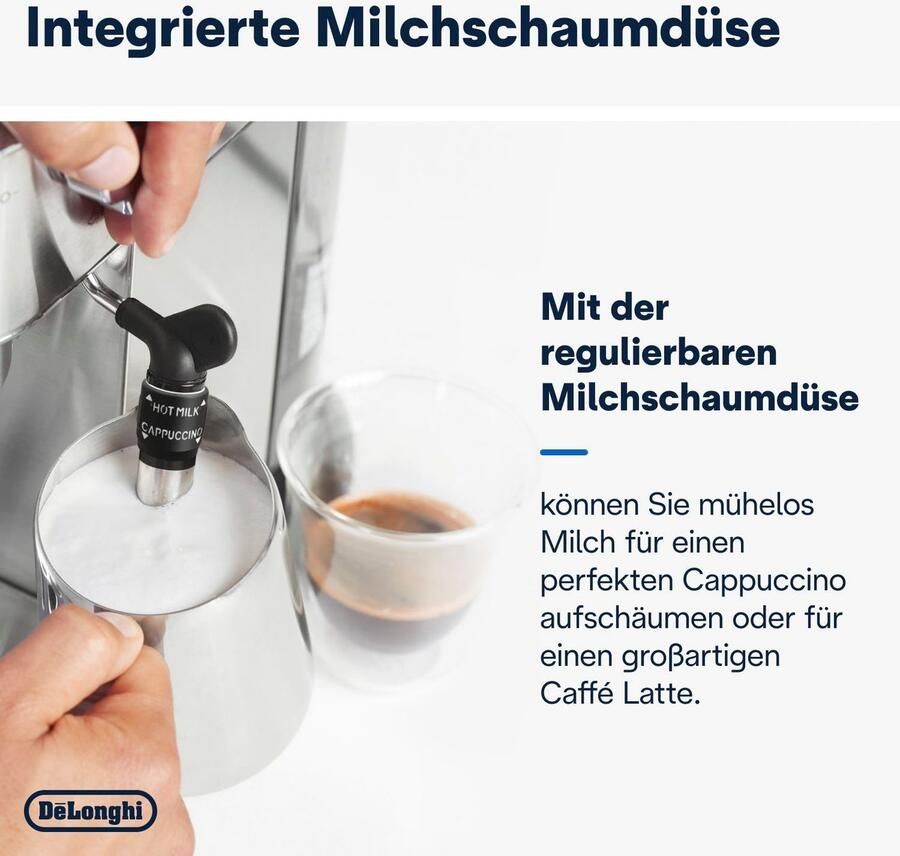 De'Longhi Espressomachine Dedica Style EC 685.B Slechts 15 cm breed geschikt voor E.S.E-pads 1L incl. melkopschuimer - Foto 5