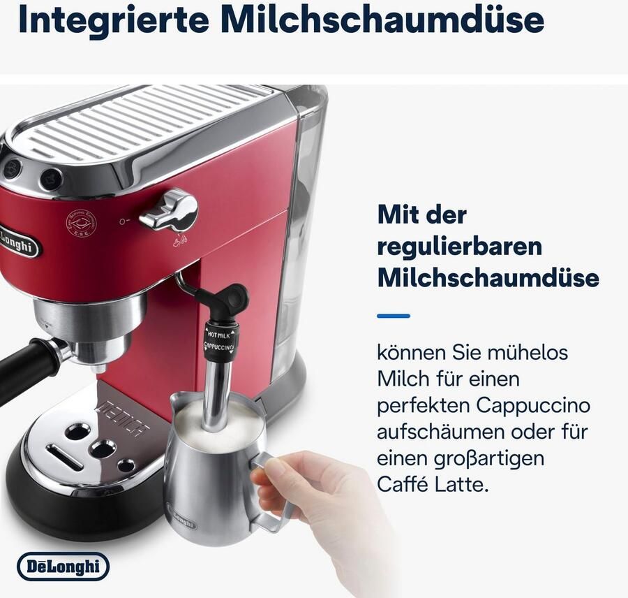 De'Longhi Espressomachine Dedica Style EC 685.B Slechts 15 cm breed geschikt voor E.S.E-pads 1L incl. melkopschuimer - Foto 3