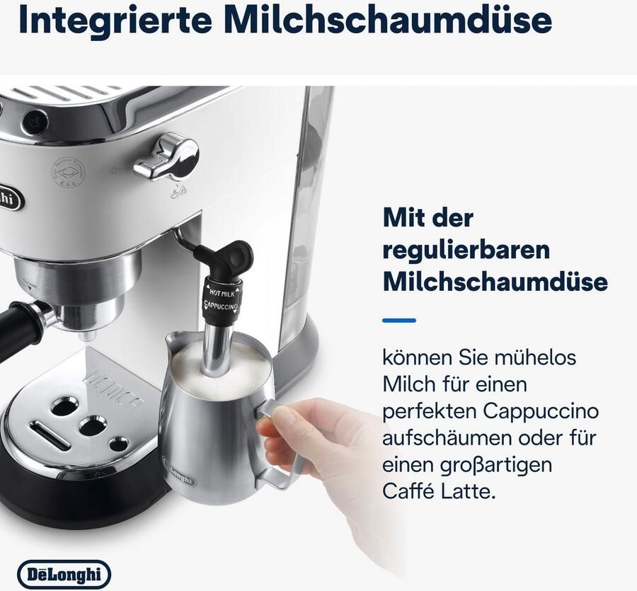De'Longhi Espressomachine Dedica Style EC 685.B Slechts 15 cm breed geschikt voor E.S.E-pads 1L incl. melkopschuimer - Foto 6