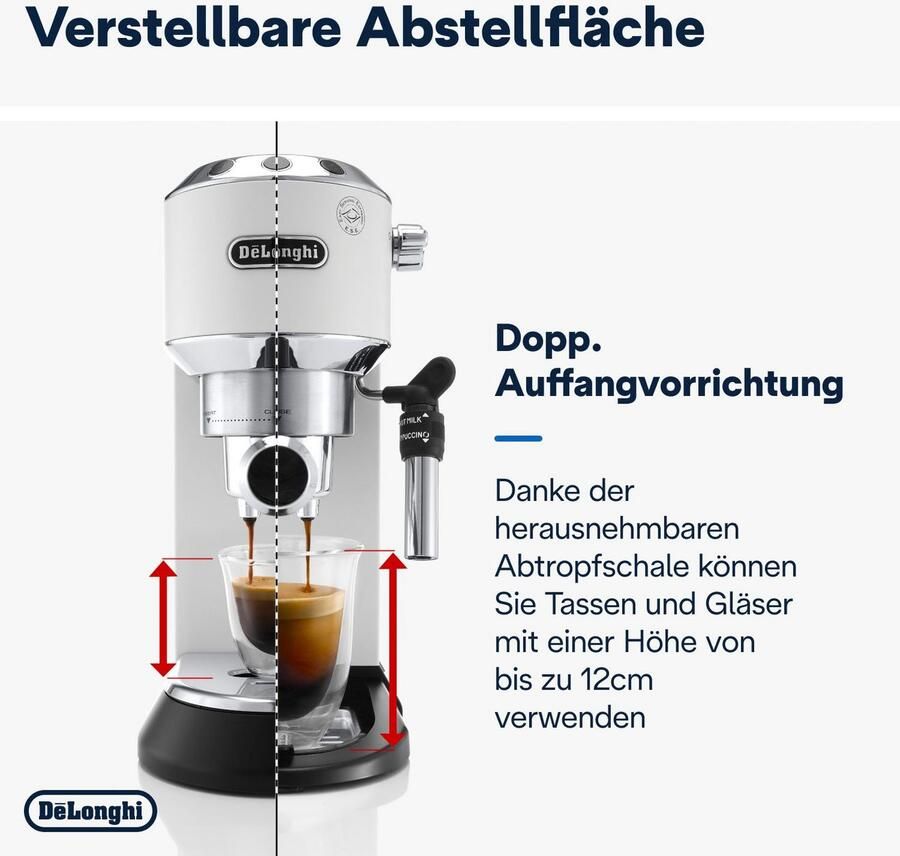 De'Longhi Espressomachine Dedica Style EC 685.B Slechts 15 cm breed geschikt voor E.S.E-pads 1L incl. melkopschuimer - Foto 4