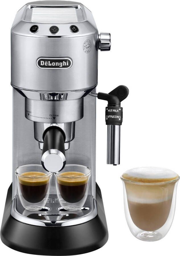 De'Longhi Espressomachine Dedica Style EC 685.B Slechts 15 cm breed geschikt voor E.S.E-pads 1L incl. melkopschuimer
