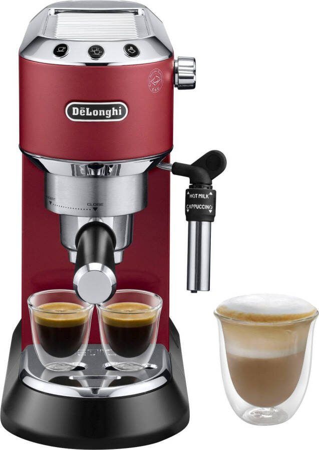 De'Longhi Espressomachine Dedica Style EC 685.B Slechts 15 cm breed geschikt voor E.S.E-pads 1L incl. melkopschuimer