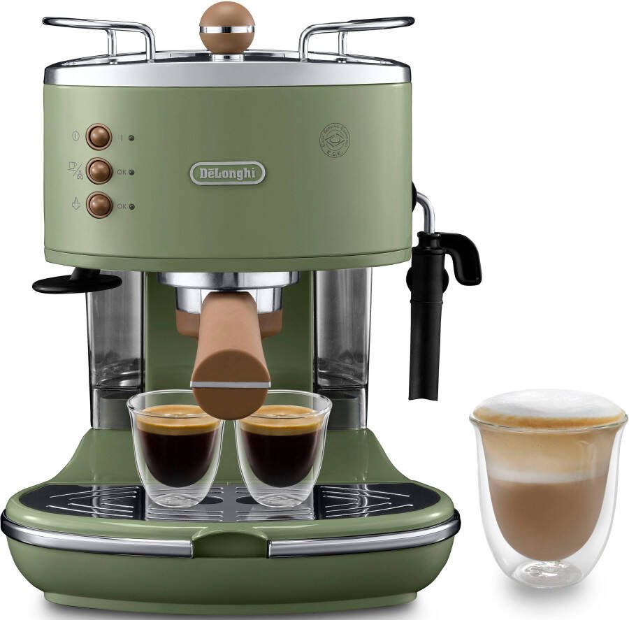 De'Longhi Espressomachine Icona Vintage ECOV 311.GR Siebdrager ook geschikt voor koffiepads