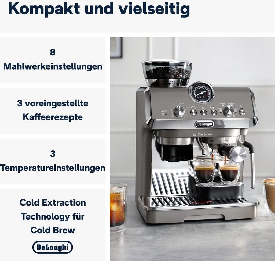 De'Longhi Espressomachine LA SPECIALISTA ARTE EVO COLD BREW 8004399027190 8 maalgraden 3 temperatuurinstellingen & cold brew incl. barista kit - Foto 6