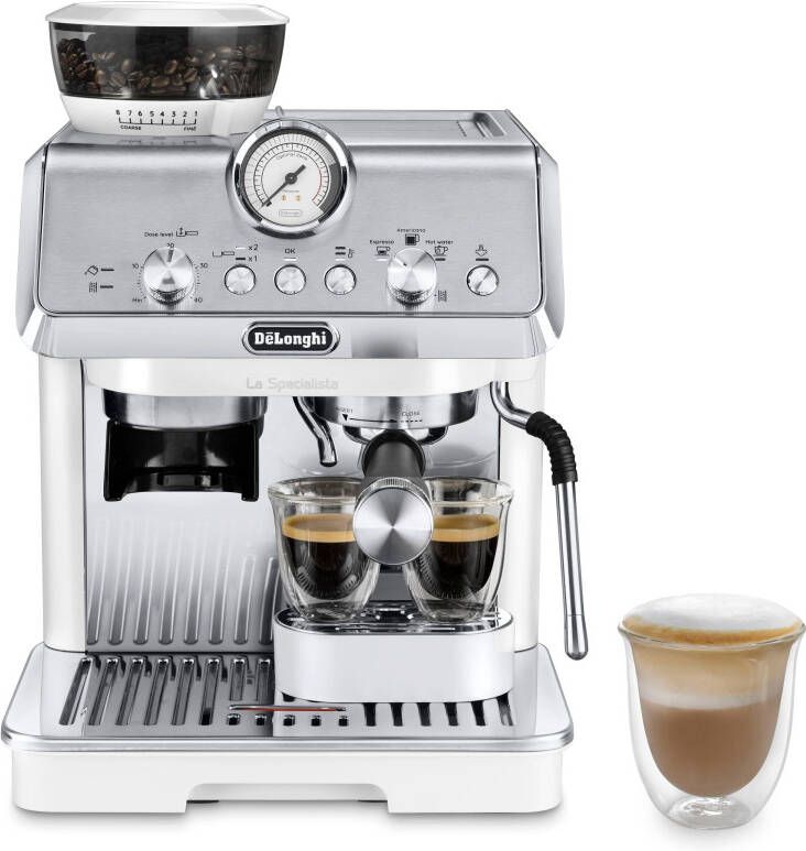 De'Longhi Espressomachine LA SPECIALISTA EC9155.W 8 maalgraden 3 temperaturen melkopschuimer & tamping hulp