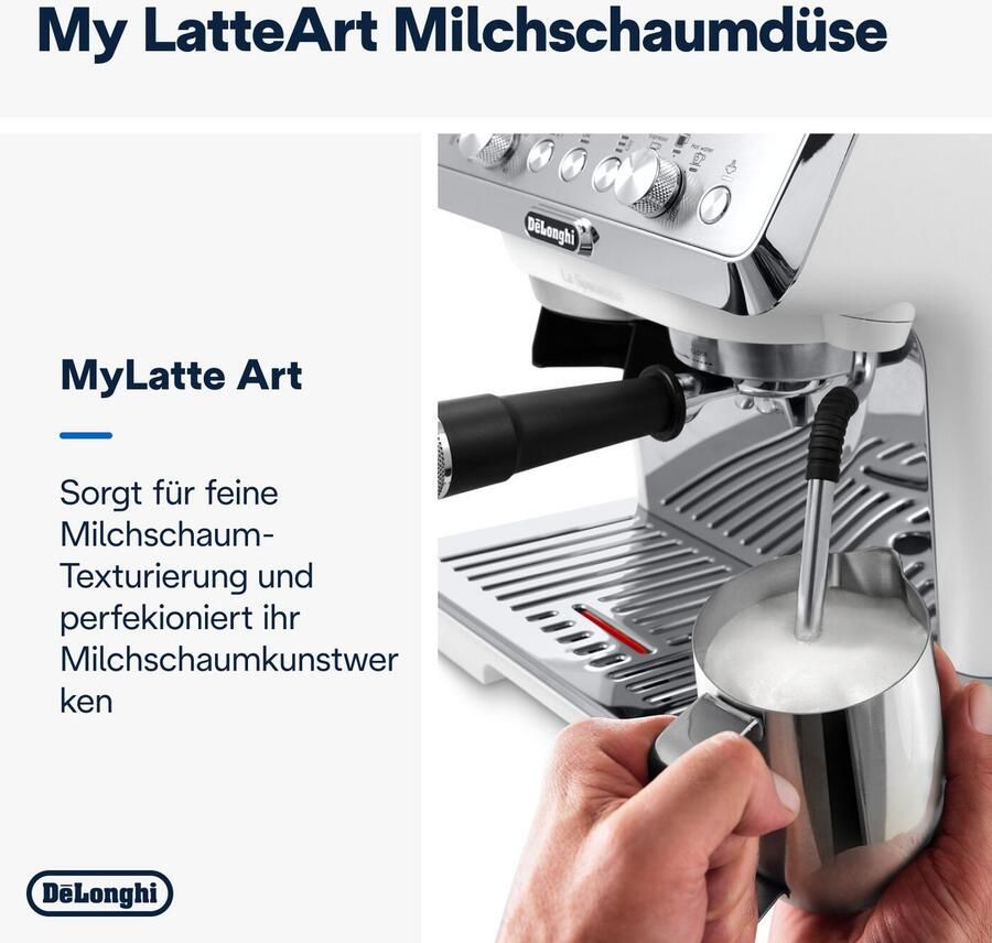 De'Longhi Espressomachine LA SPECIALISTA EC9155.W 8 maalgraden 3 temperaturen melkopschuimer & tamping hulp - Foto 4