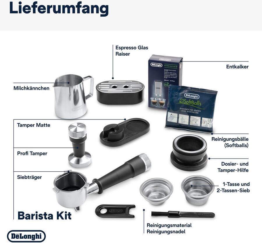 De'Longhi Espressomachine LA SPECIALISTA EC9155.W 8 maalgraden 3 temperaturen melkopschuimer & tamping hulp - Foto 6