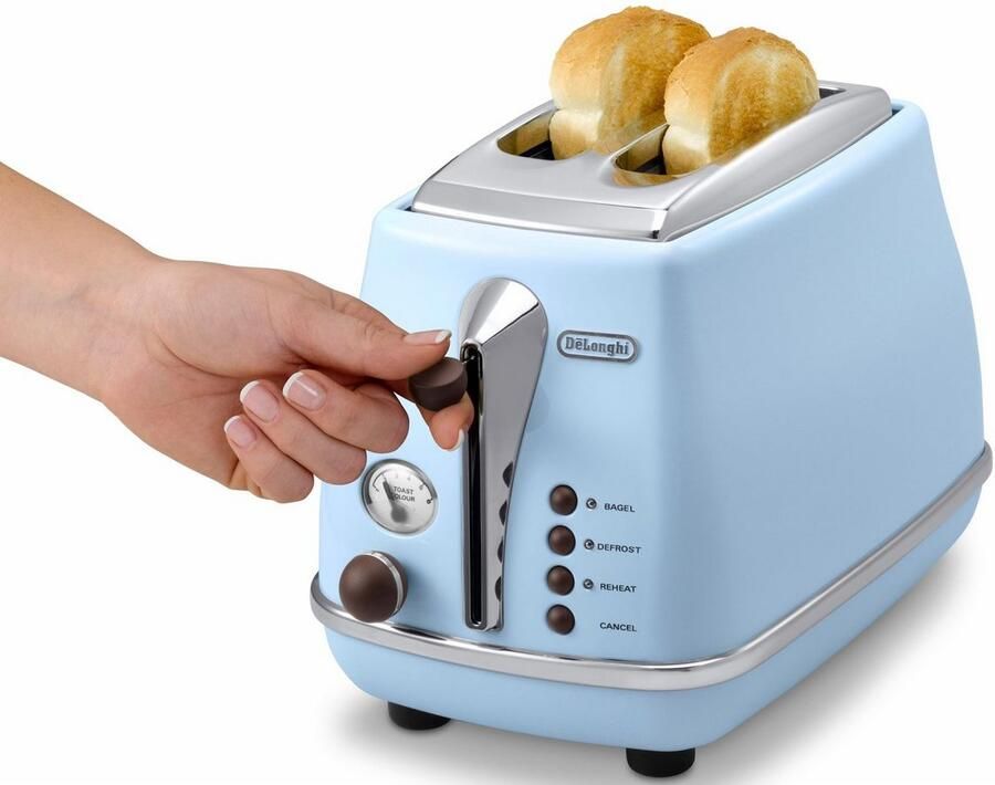 De'Longhi Argento Flora. 800W 2 sneden Peppermint Green - Foto 3