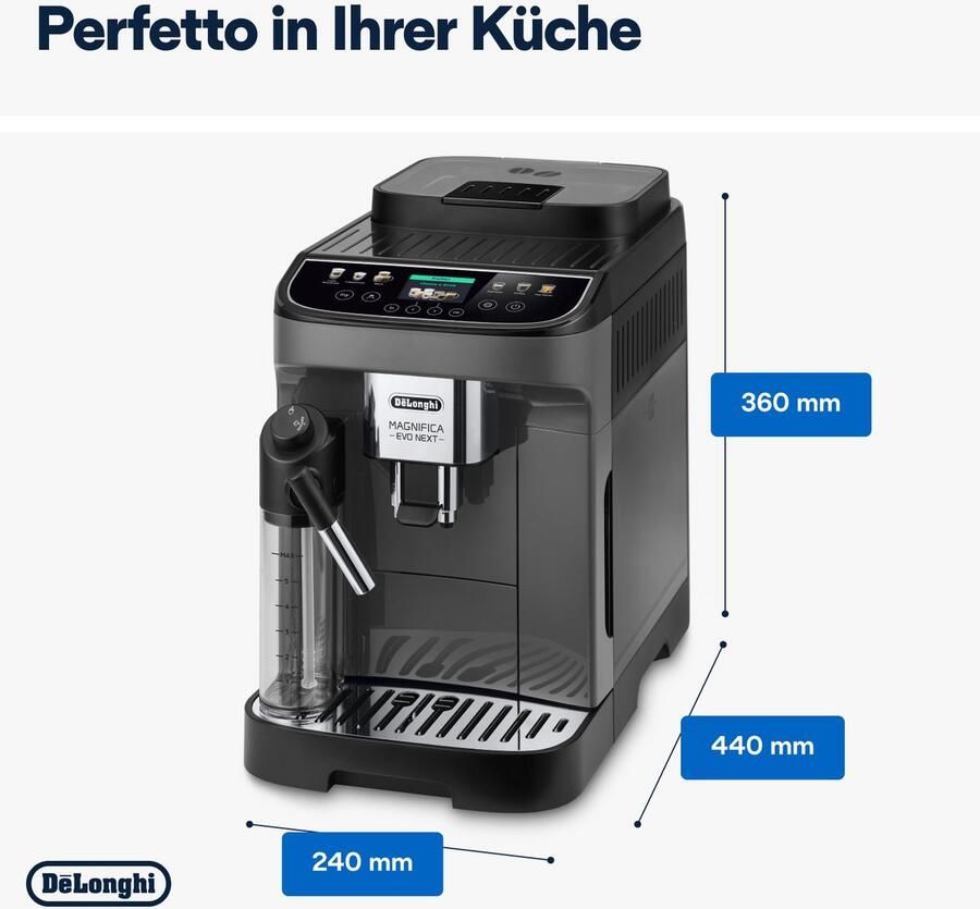 De'Longhi Volautomatisch koffiezetapparaat Magnifica Evo Next ECAM310.60.GB MyLatteFunktion 3 gebruikersprofielen LatteCrema-melksysteem 10 recepten - Foto 5