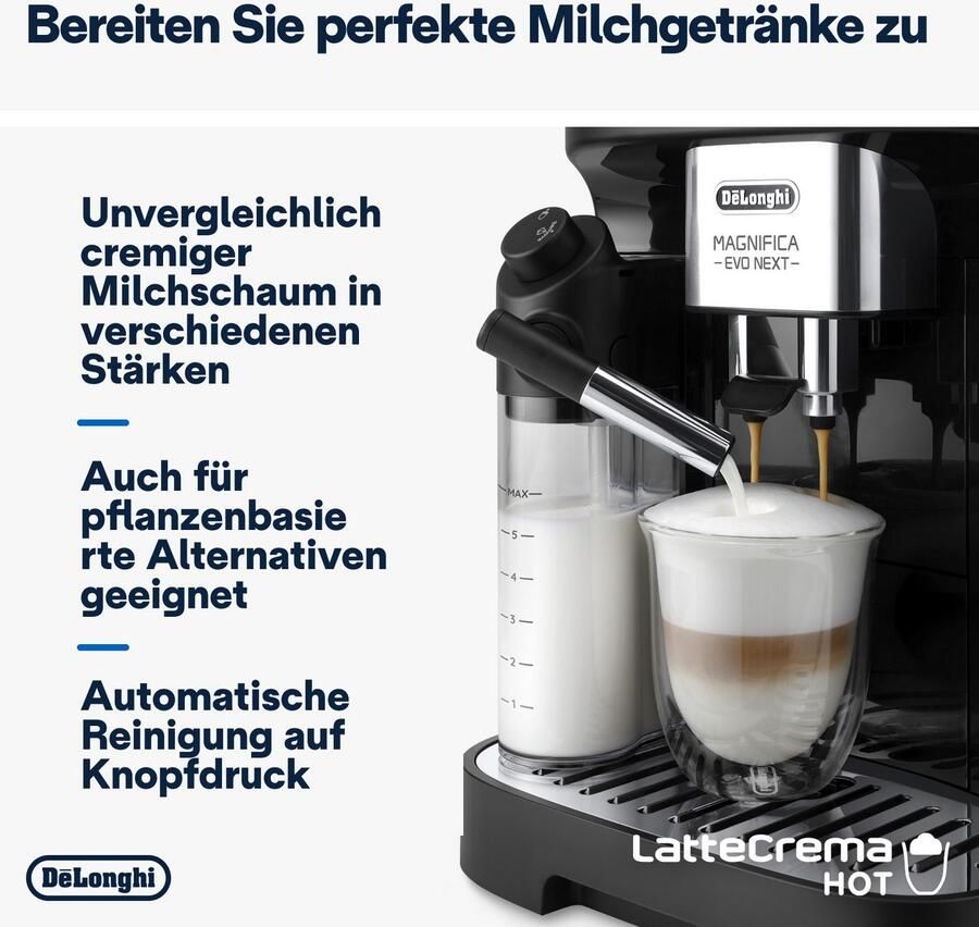De'Longhi Volautomatisch koffiezetapparaat Magnifica Evo Next ECAM310.60.GB MyLatteFunktion 3 gebruikersprofielen LatteCrema-melksysteem 10 recepten - Foto 5
