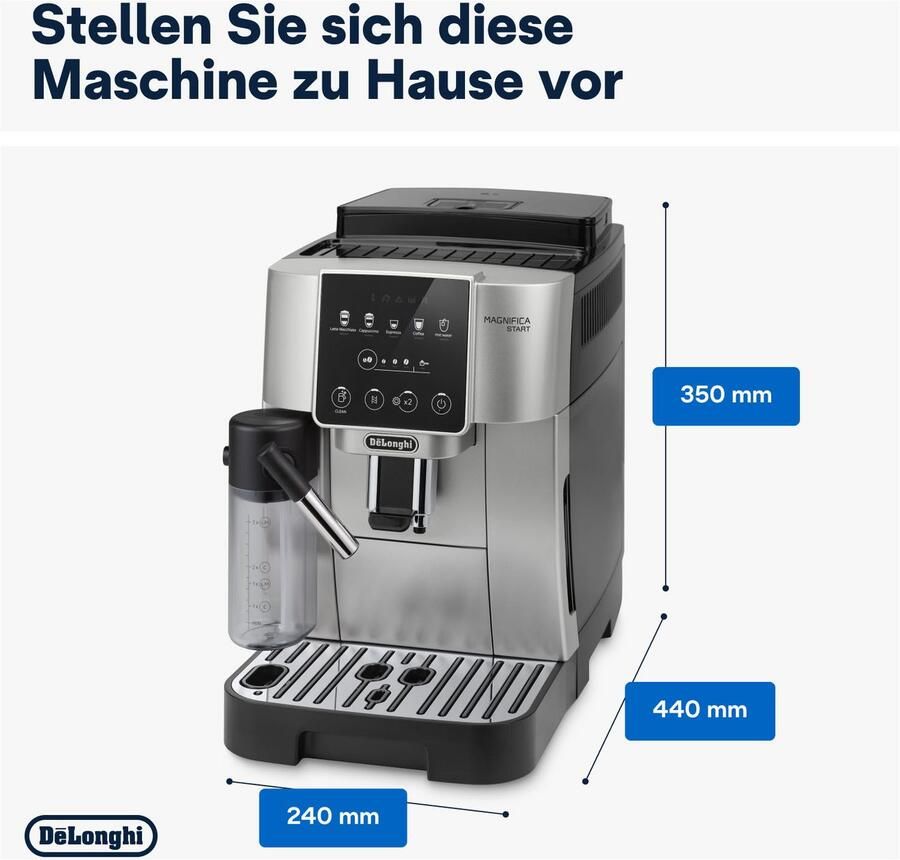 De'Longhi Volautomatisch koffiezetapparaat Magnifica Start Milk ECAM220.80.SB 5 recepten perfect melkschuim - Foto 4