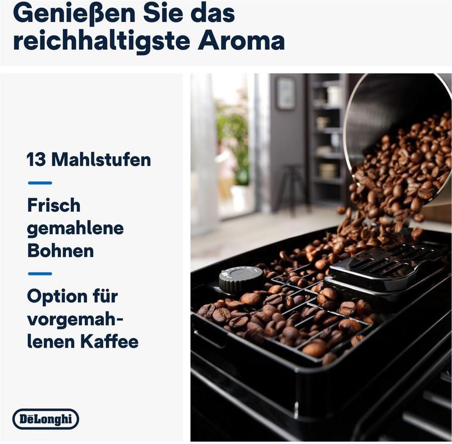 De'Longhi Volautomatisch koffiezetapparaat Magnifica Start Milk ECAM220.80.SB 5 recepten perfect melkschuim