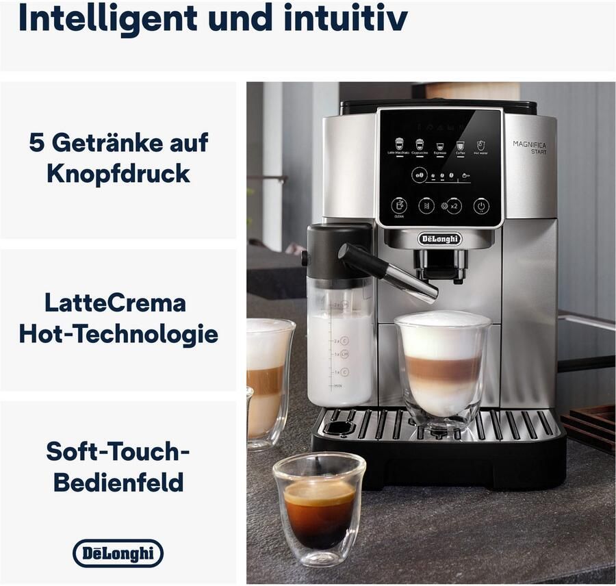 De'Longhi Volautomatisch koffiezetapparaat Magnifica Start Milk ECAM220.80.SB 5 recepten perfect melkschuim - Foto 5