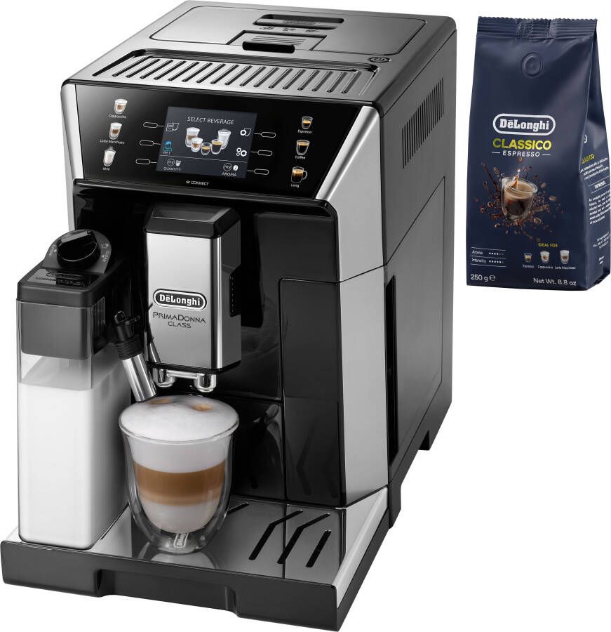 De Longhi De'Longhi PrimaDonna ECAM 550.65.SB Volautomatische espressomachine Zwart Zilver