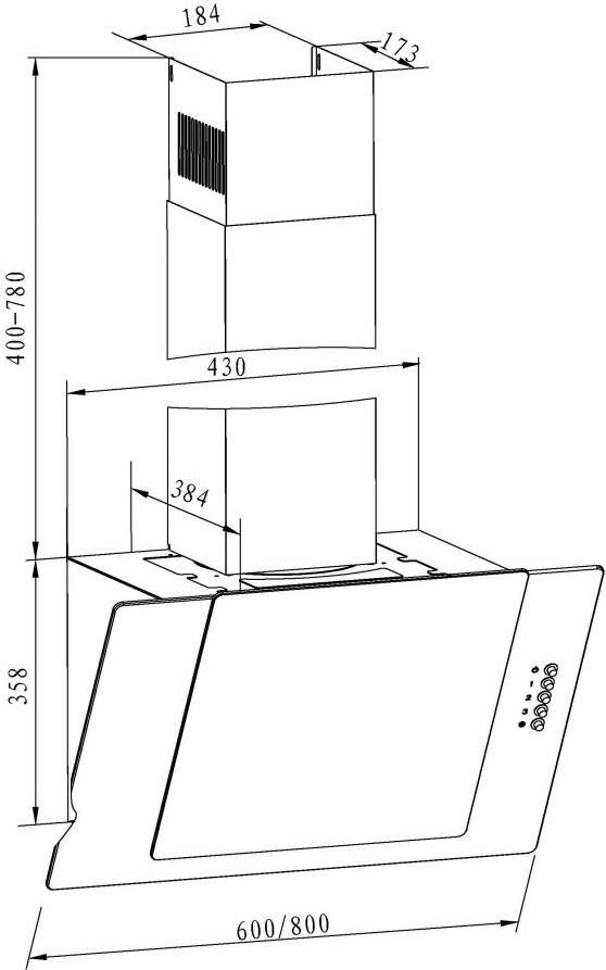 Amica Schouwkap KHF 663 500 S