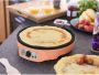 Bestron Crepe Maker voor crêpes met Ø 30cm pannenkoekenmaker incl. deegverdeler & crêpeskeerder met antiaanbaklaag & indicatielampje 1000 Watt Oranje - Thumbnail 4
