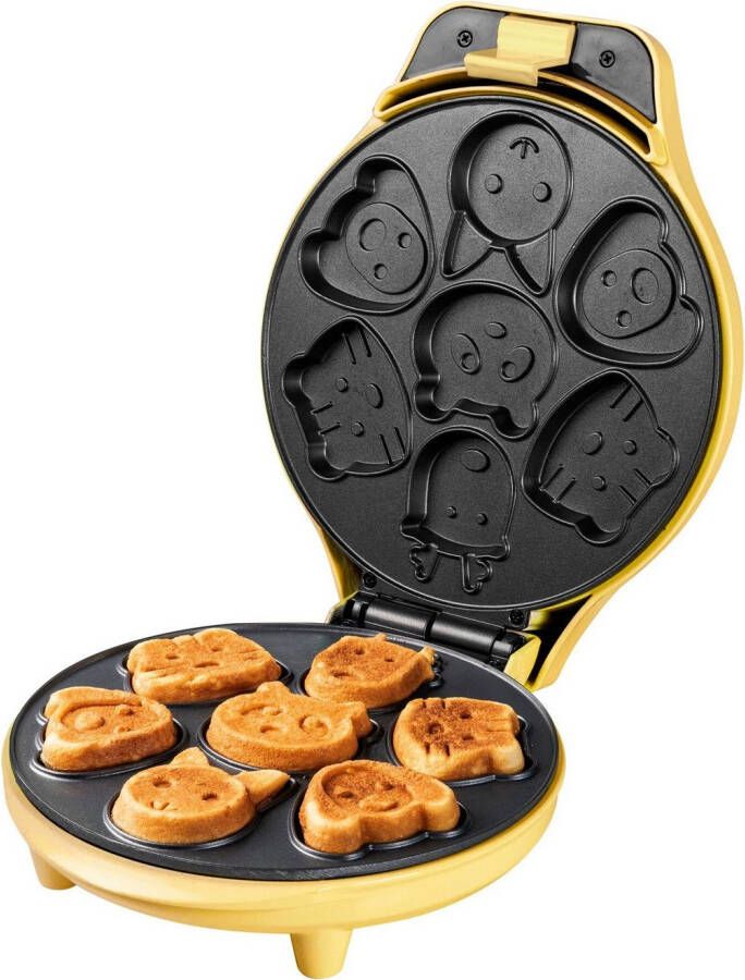 bestron Wafelijzer AAW700 voor mini-wafelkoekjes met achterlamp en antiaanbaklaag