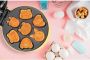 Bestron Wafelijzer voor Mini Cookies Cakemaker voor mini cakes met bakindicatielampje & antiaanbaklaag 700 Watt Geel - Thumbnail 3