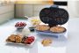 Bestron dubbel Wafelijzer voor klassieke hartwafels Wafelmaker met antiaanbaklaag & indicatielampje 1000 watt blauw - Thumbnail 4