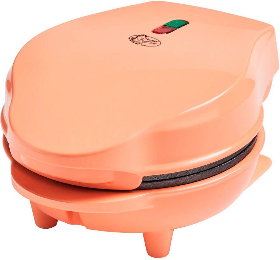 bestron Wafelijzer AMW500 Mini voor klassieke wafels kleine wafelmaker met antiaanbaklaag