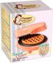 Bestron Mini-wafelijzer voor klassieke wafels wafelijzer met antiaanbaklaag voor kinderfeestjes Familiefeest Pasen of Kerst retro design 550 Watt Oranje - Thumbnail 3