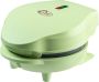 Bestron Mini-wafelijzer voor klassieke wafels wafelijzer met antiaanbaklaag voor kinderfeestjes Familiefeest Pasen of Kerst Mat Groen - Thumbnail 3