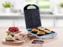 Bestron Wafelijzer voor hartvormige Wafels Wafelijzer hartvorm op een stokje Wafelmaker met antiaanbaklaag & indicatielampje incl. 20 houten stokjes Blauw - Thumbnail 4